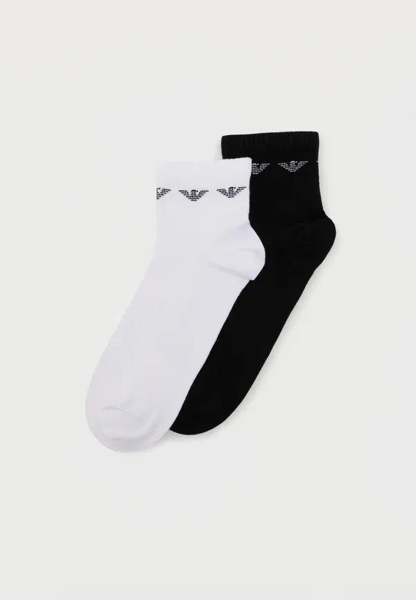 Комплект из 2 коротких носков Emporio Armani, белый/черный