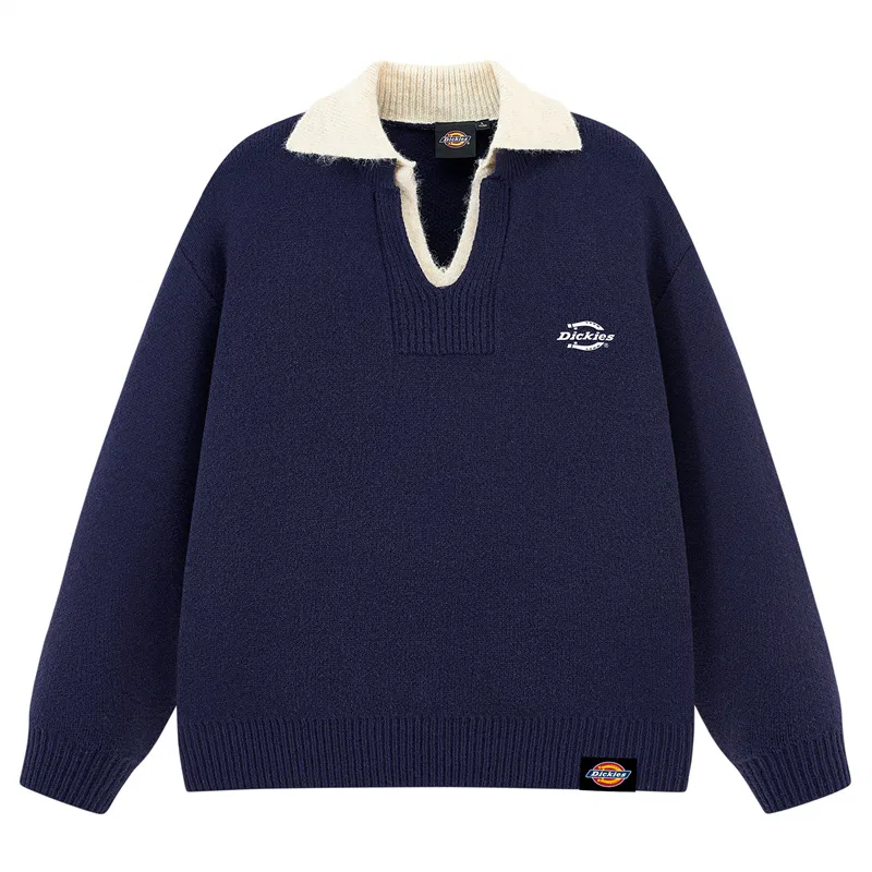 Детский свитер с V-образным вырезом Dickies, Navy Blue