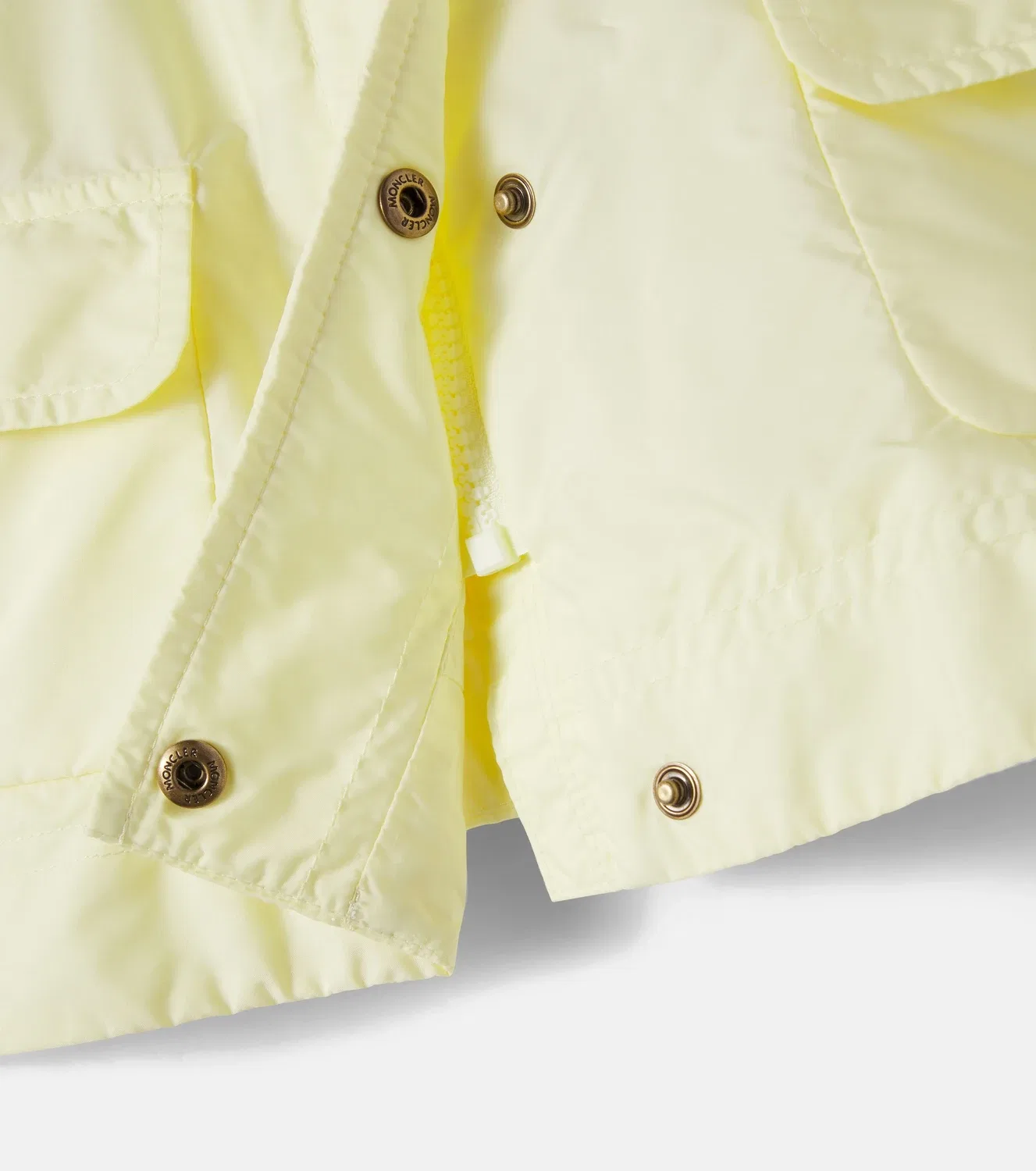 Легкая куртка с логотипом Moncler Enfant, желтый — фото 3