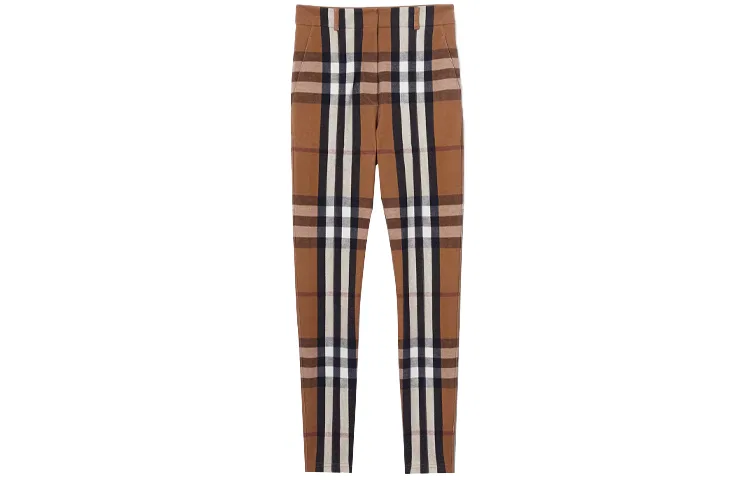 Женские леггинсы с принтом Burberry Check Burberry, Birch Brown