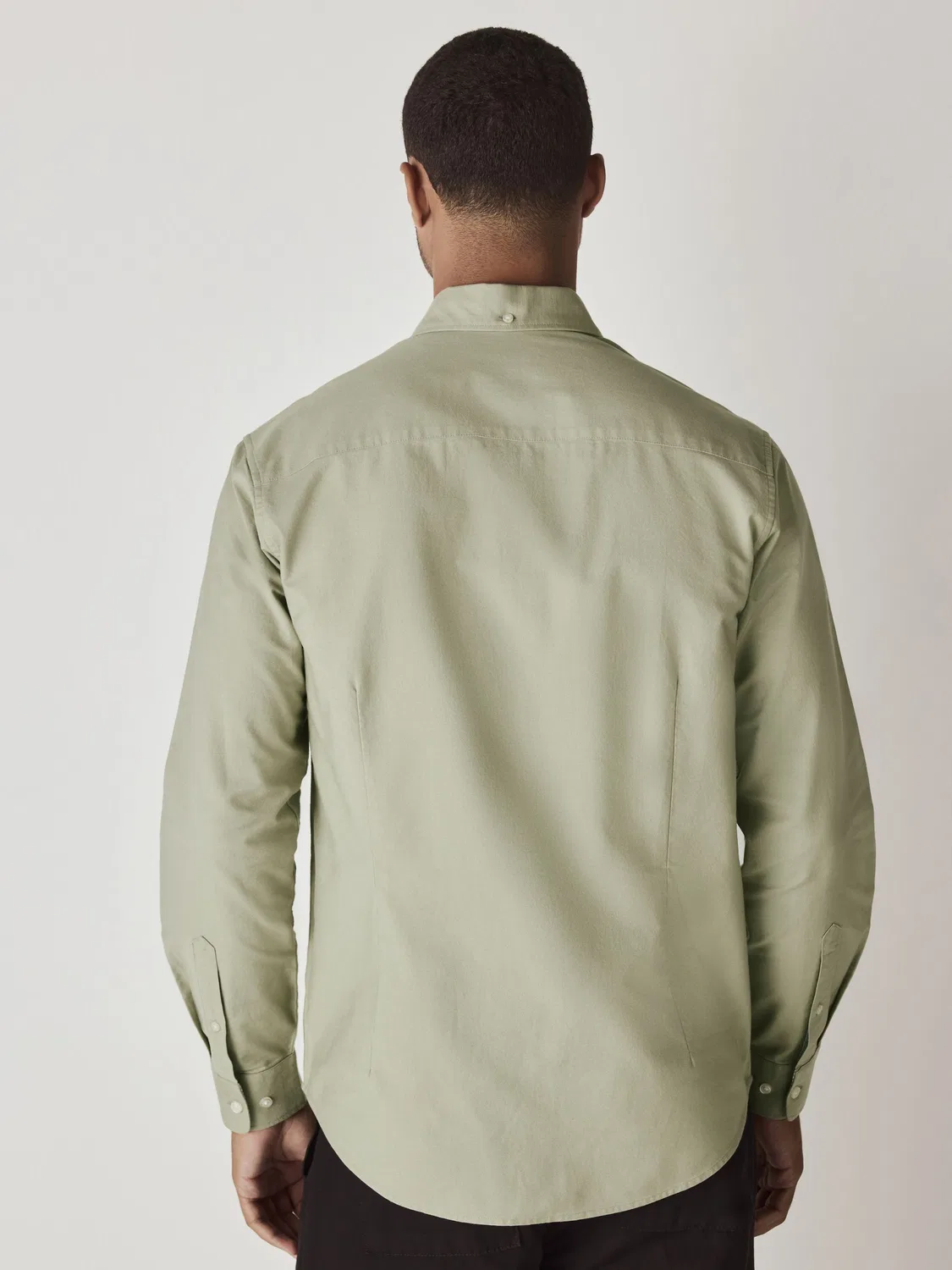 Рубашка оксфордская Slim Fit, Sage Green Next — фото 3