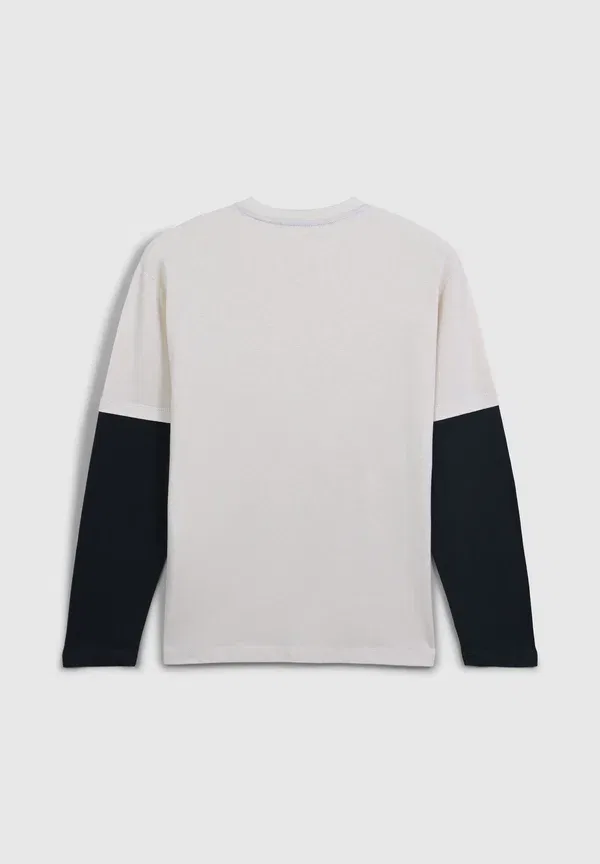 Топ с длинным рукавом с принтом Long sleeved top Terranova, Bianco Perla, белый — фото 4