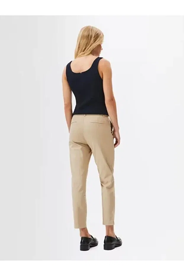 Женские брюки-чинос из эластана с длиной Regular, Tommy Hilfiger, Beige — фото 4