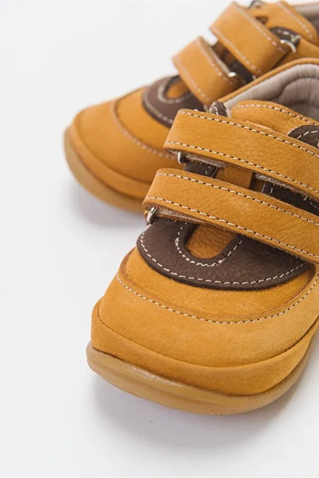 Детские ботинки для мальчиков кожаные First Step Casual Shoes Mnpc, Yellow