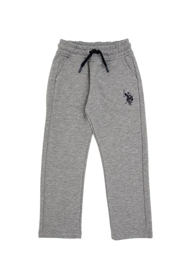 Детские спортивные штаны для мальчиков прямого кроя U.S. Polo Assn., Gray Melange — фото 4