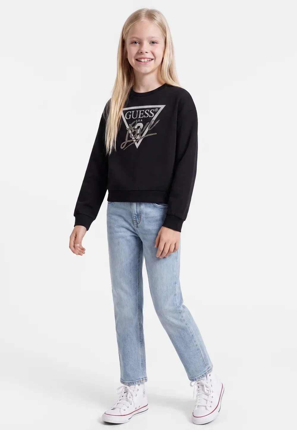 Свободная повседневная спортивная толстовка Guess, Jet Black