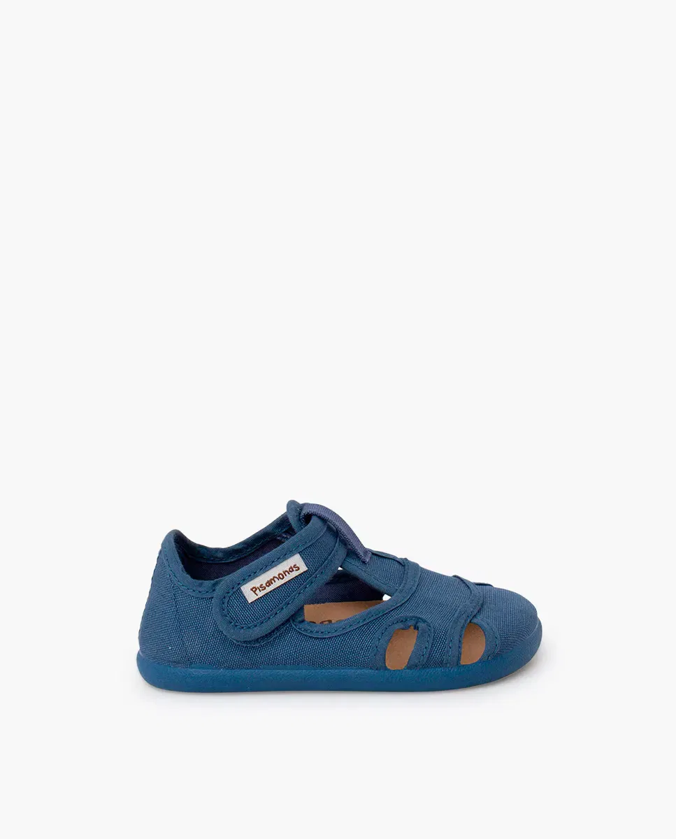 Детские сандалии для мальчиков barefoot с закрытым носом Pisamonas, Azul Claro