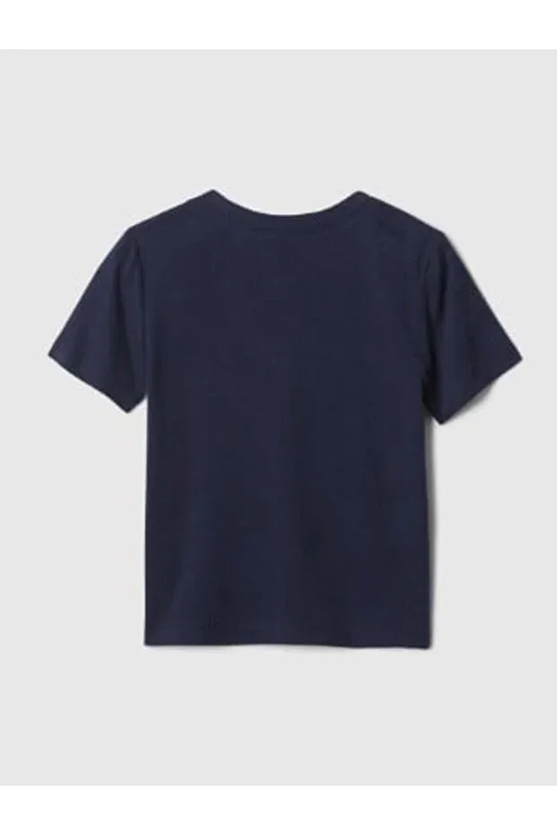 Детская футболка для мальчиков с принтом Gap Kids, Navy Blue — фото 3