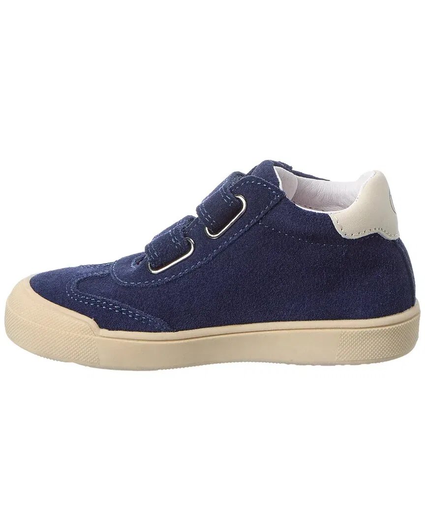 Детские кроссовки на липучках из замши Naturino Riby High Suede Sneaker, синий — фото 2