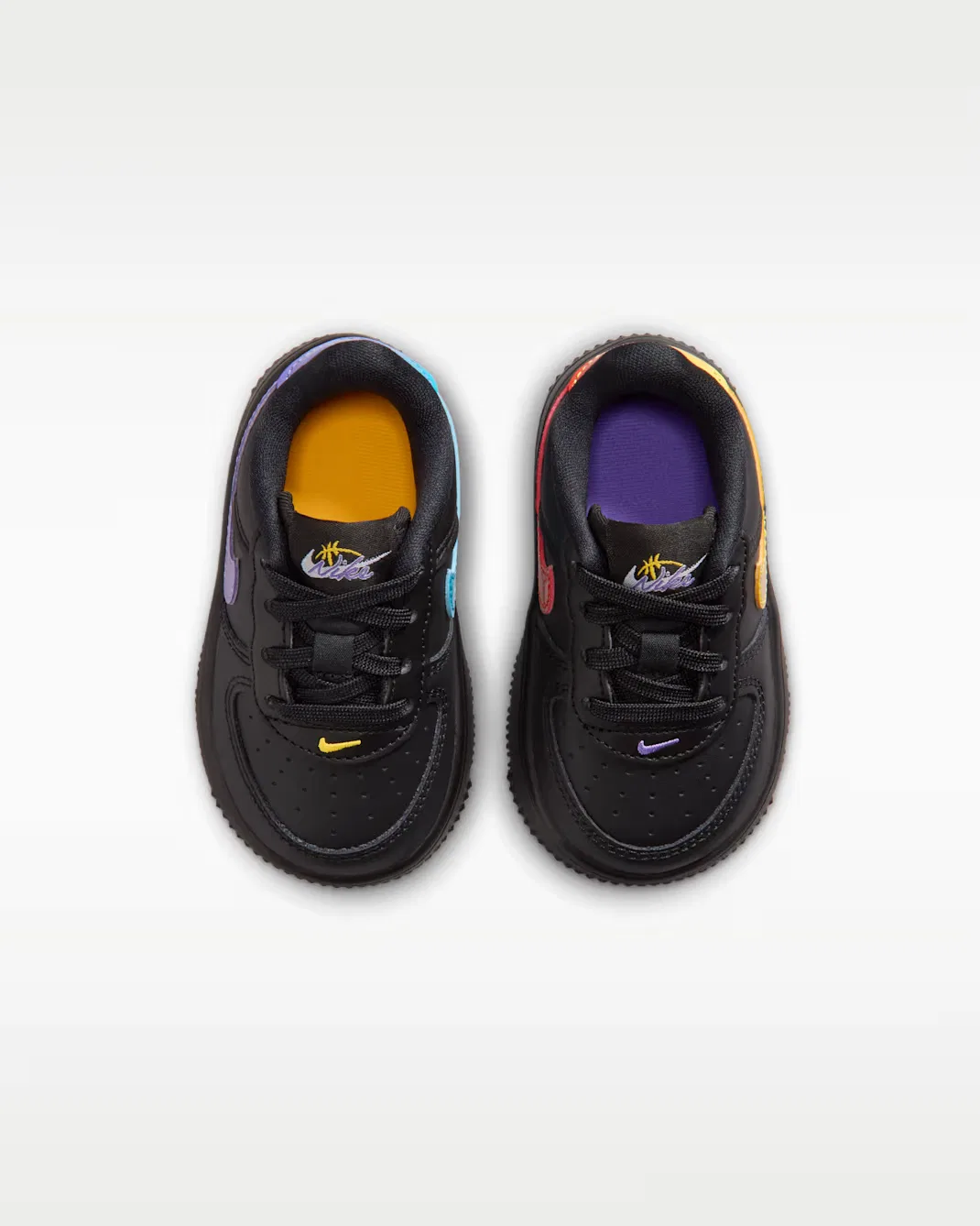 Детская/подростковая обувь Nike Force 1 Low, Black/Laser Orange/Picante Red/Action Grape — фото 4