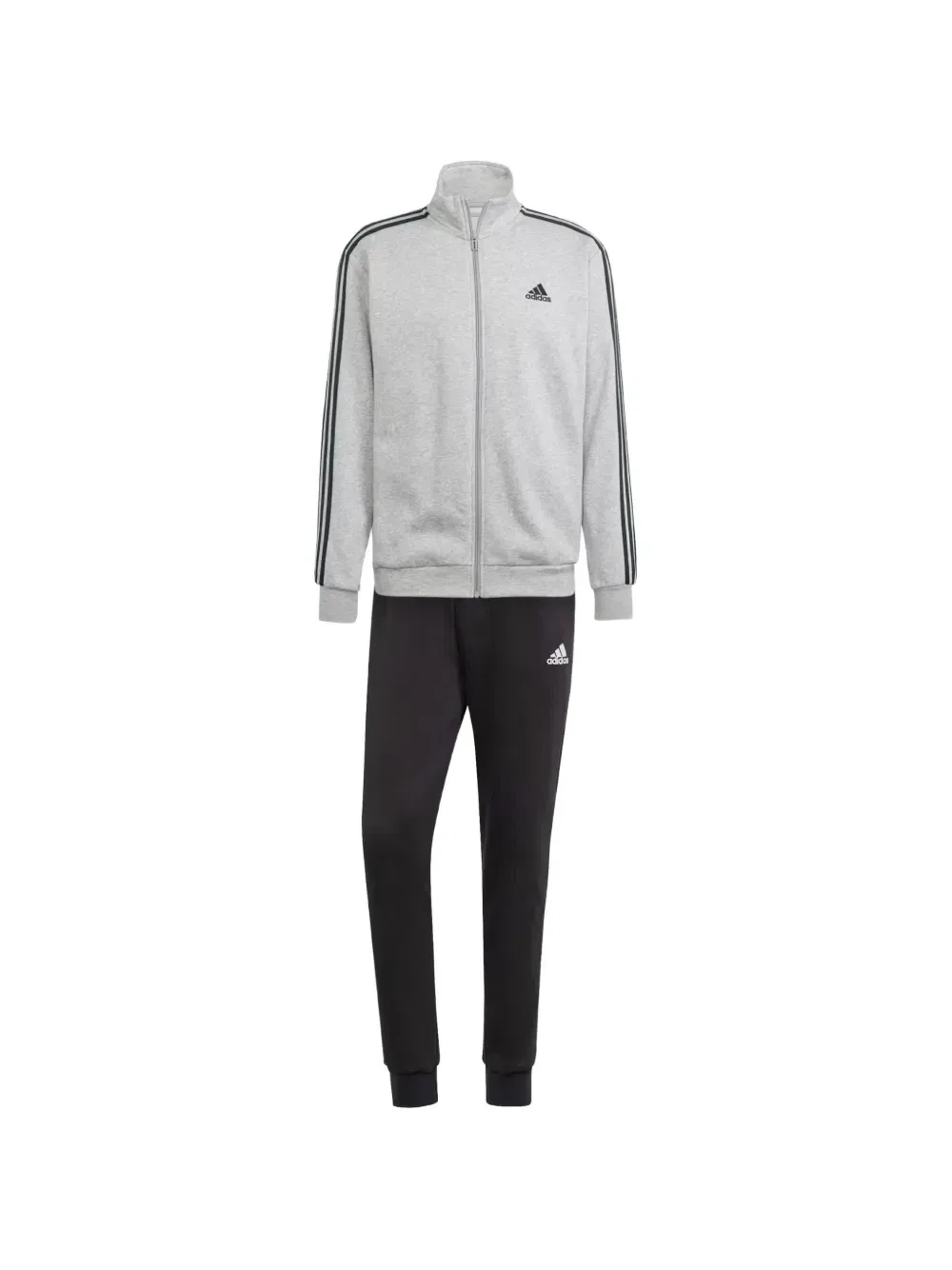 Спортивный костюм с логотипом и полосками 3-Stripes Adidas, серый