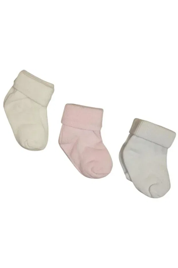 Детские носки для новорожденных хлопковые 3-комплект Basics Dumledo, Pink