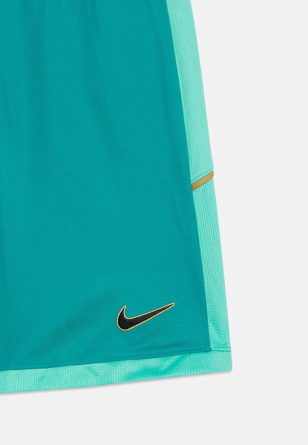 Спортивные шорты унисекс Kylian Mbappe Academy Nike Performance, Rio Teal/Light Menta/Metallic Gold-Coloured — фото 4