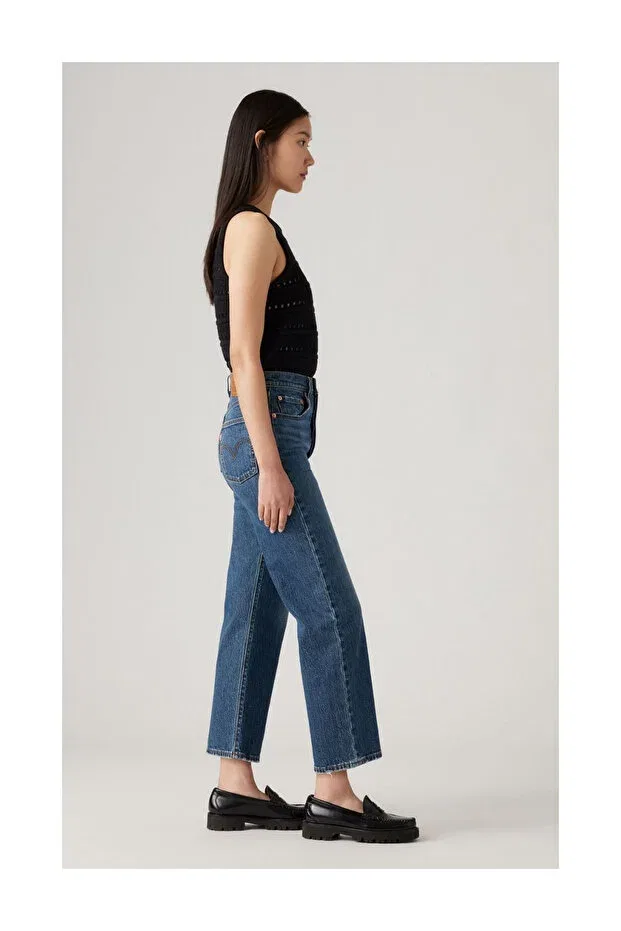 Женские прямые джинсы с высокой талией Levi'S, Dark Indigo — фото 2
