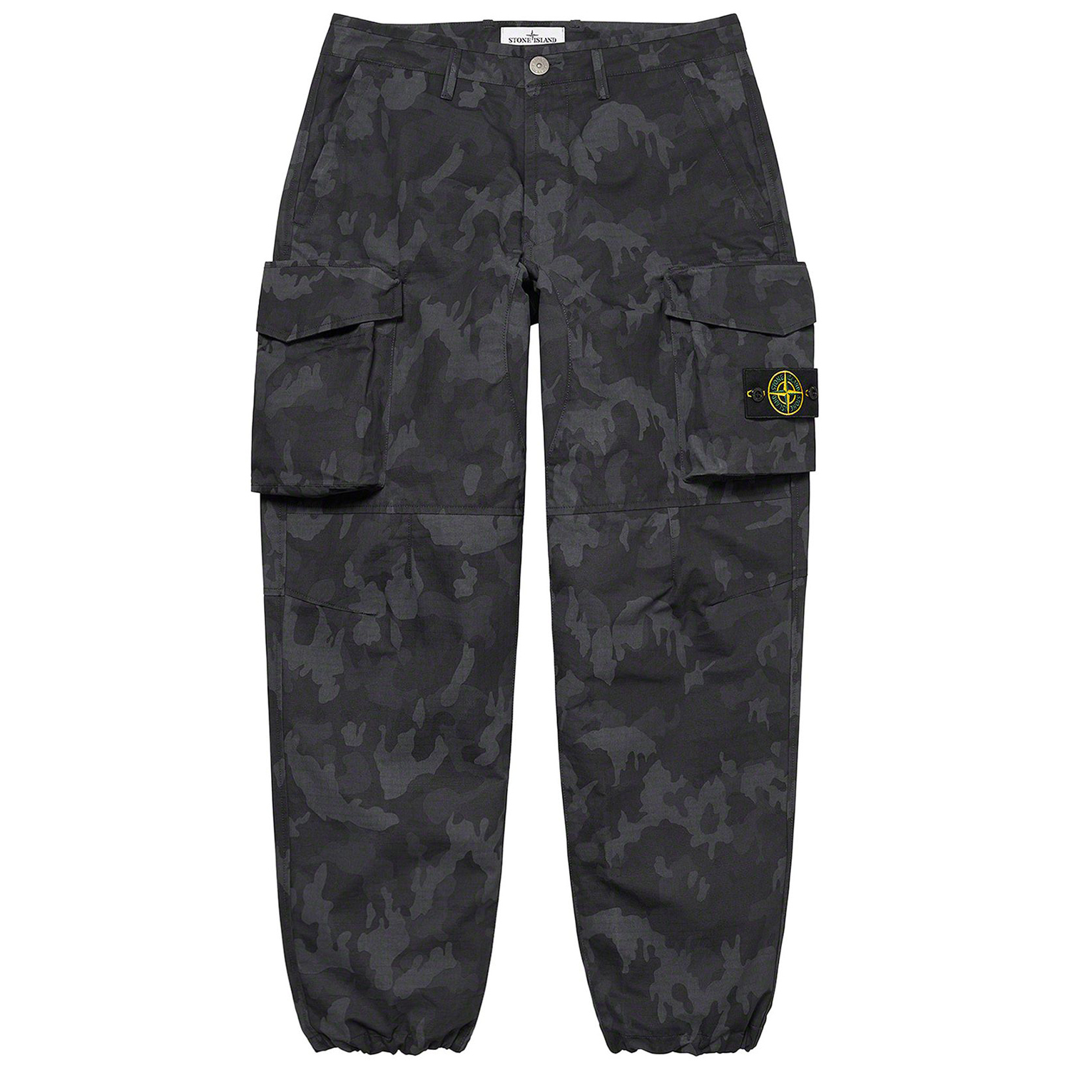 Брюки Supreme x Stone Island Reactive Ice Camo Ripstop Cargo, черный