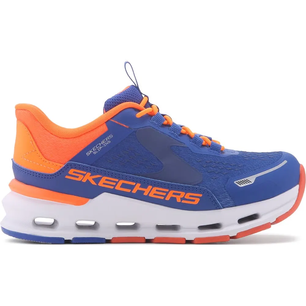 Детские кроссовки Glide Step Skechers, Blue/Orange — фото 2