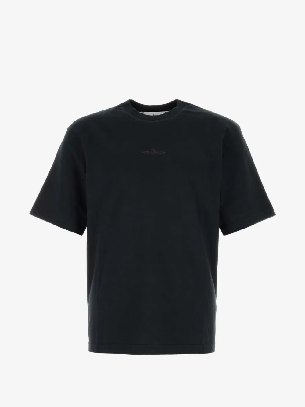 Футболка хлопковая с принтом логотипа Stone Island, синий