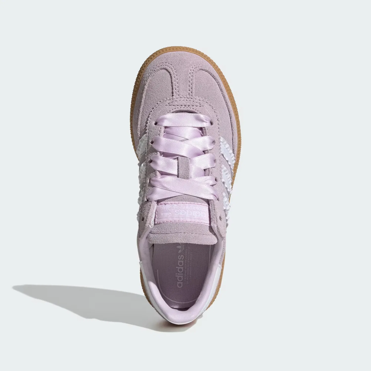 Детские кроссовки с атласными шнурками Handball Spezial Adidas Originals, лавандовый/белый/гум — фото 2
