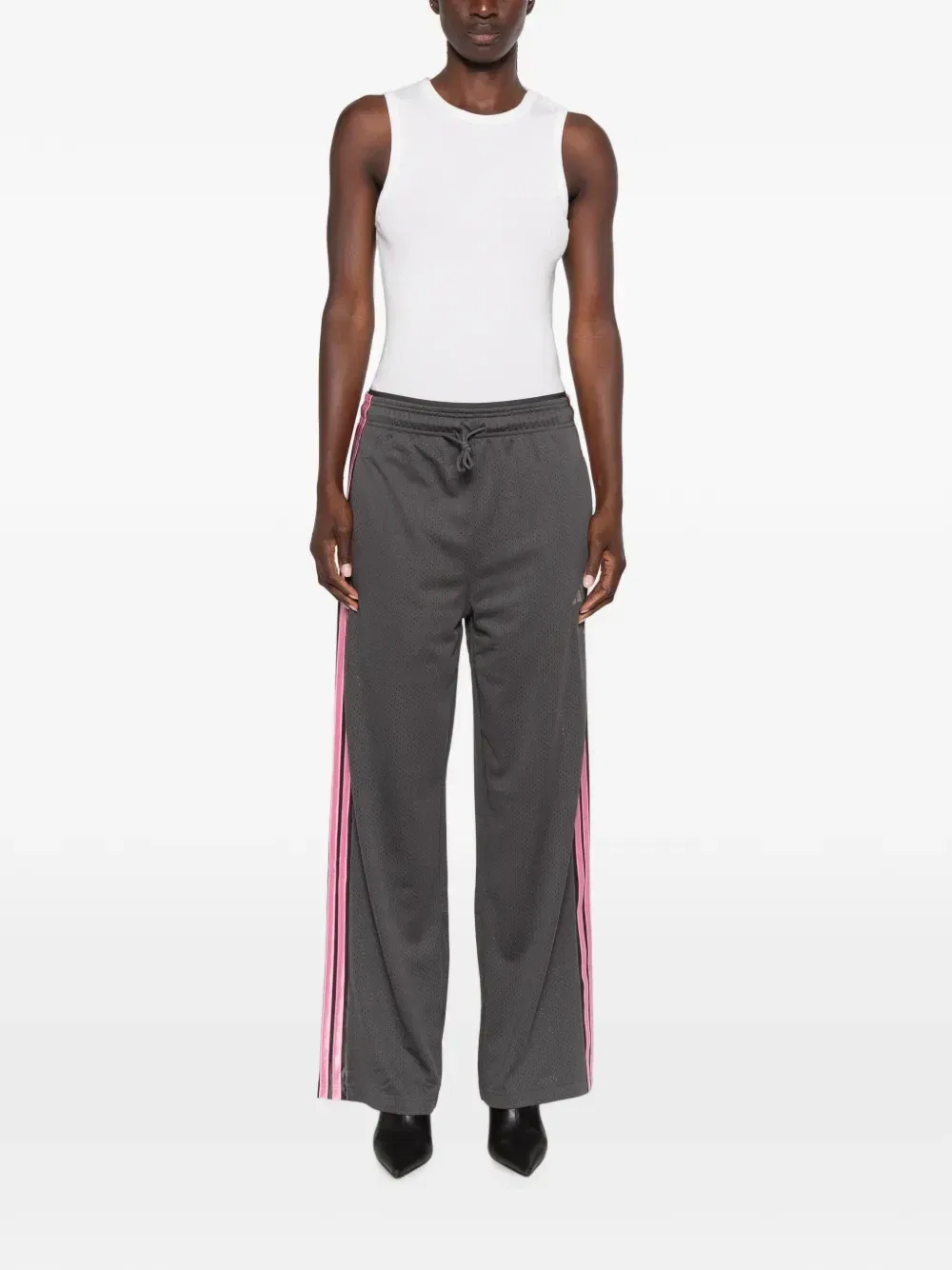Брюки с боковыми полосками Adidas, серый — фото 3