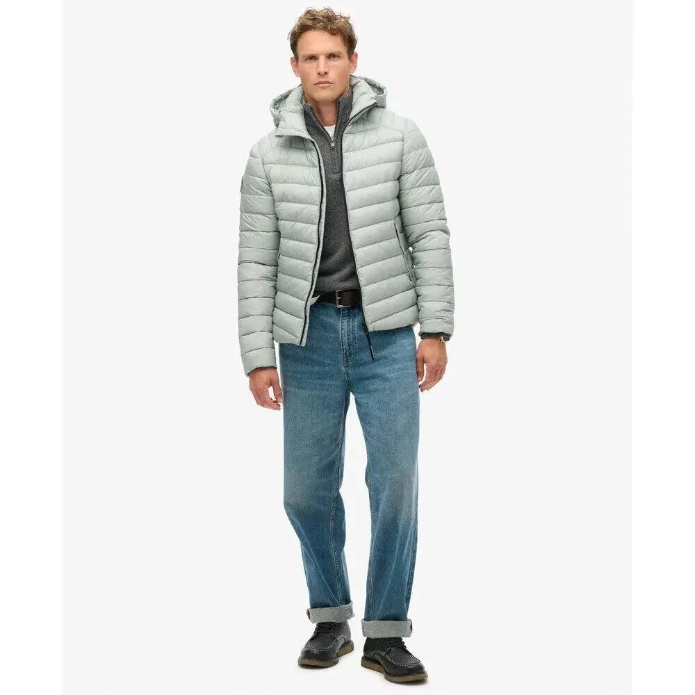 Мужская стеганая куртка с капюшоном Fuji Sport Superdry, Grau — фото 4