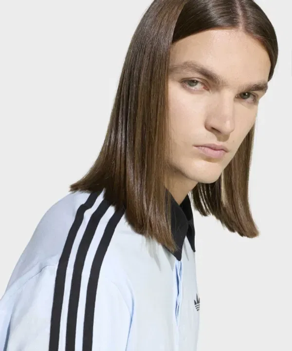 Футболка поло с длинным рукавом 3-полоски Кристал Скай Adidas — фото 4