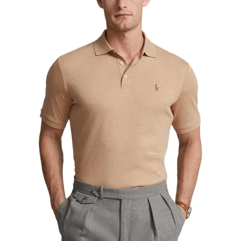 Мужское поло Medium Beige Polo Ralph Lauren — фото 4