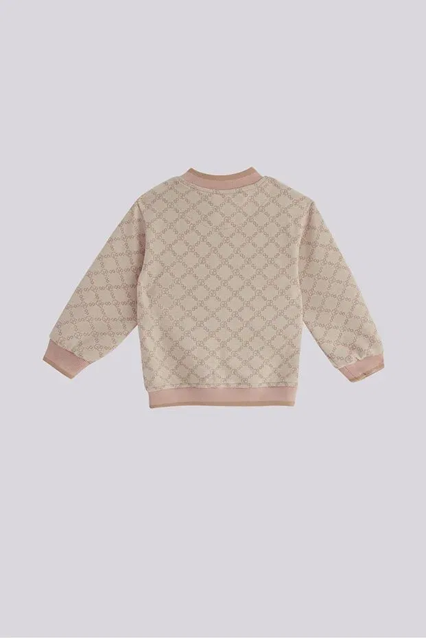 Детские свитшот для девочек с принтом Bg Store Baby Girl Patterned Tracksuit Top Gb Baby, Patterned — фото 3