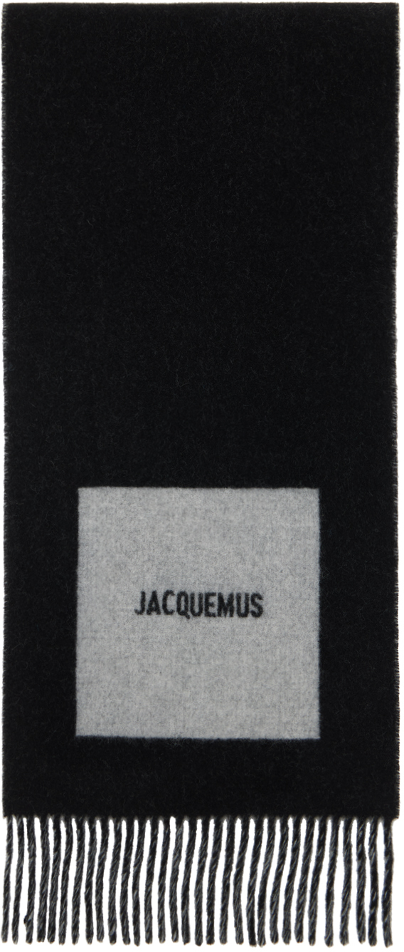 

Черный шарф La Casa 'L'echarpe Rond Carre' JACQUEMUS, Multi/Black