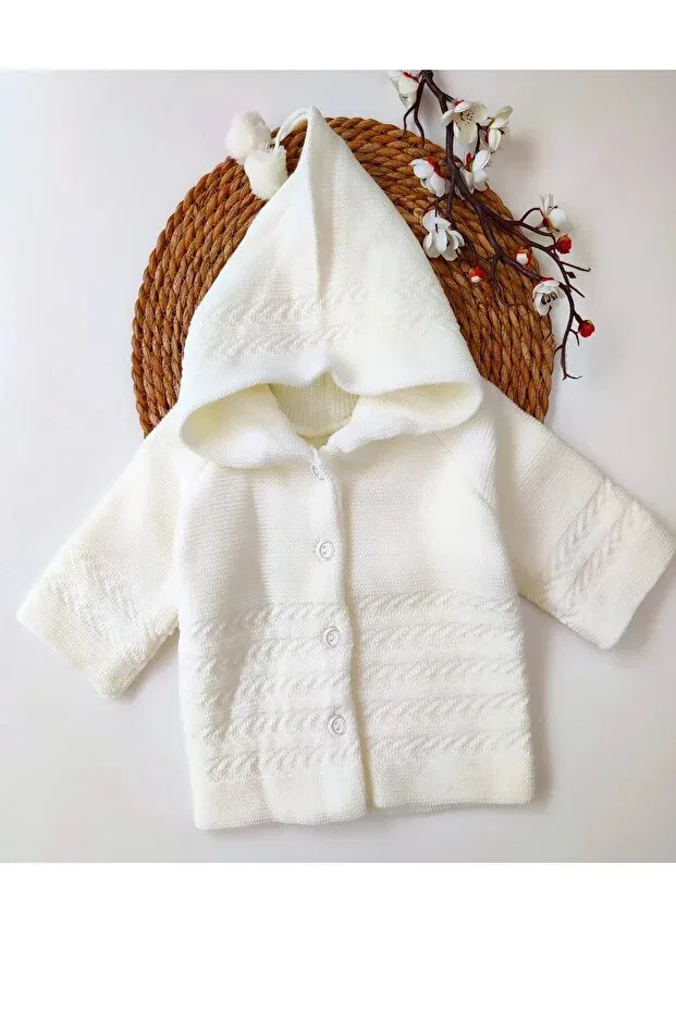 Детский кардиган с капюшоном Bebenaz, Nude Color