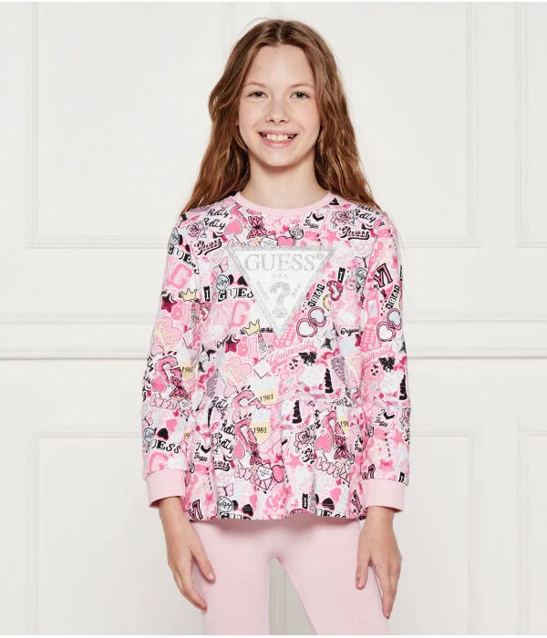 Детский комплект для девочек из хлопка Guess, Rosa — фото 3