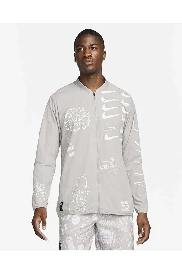 Мужская куртка с принтом Nike, Gray