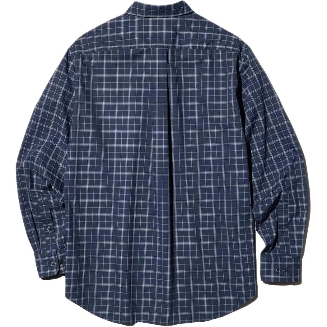 Мужская рубашка с принтом Marine Blue UNIQLO, 69 Marine Blue — фото 3