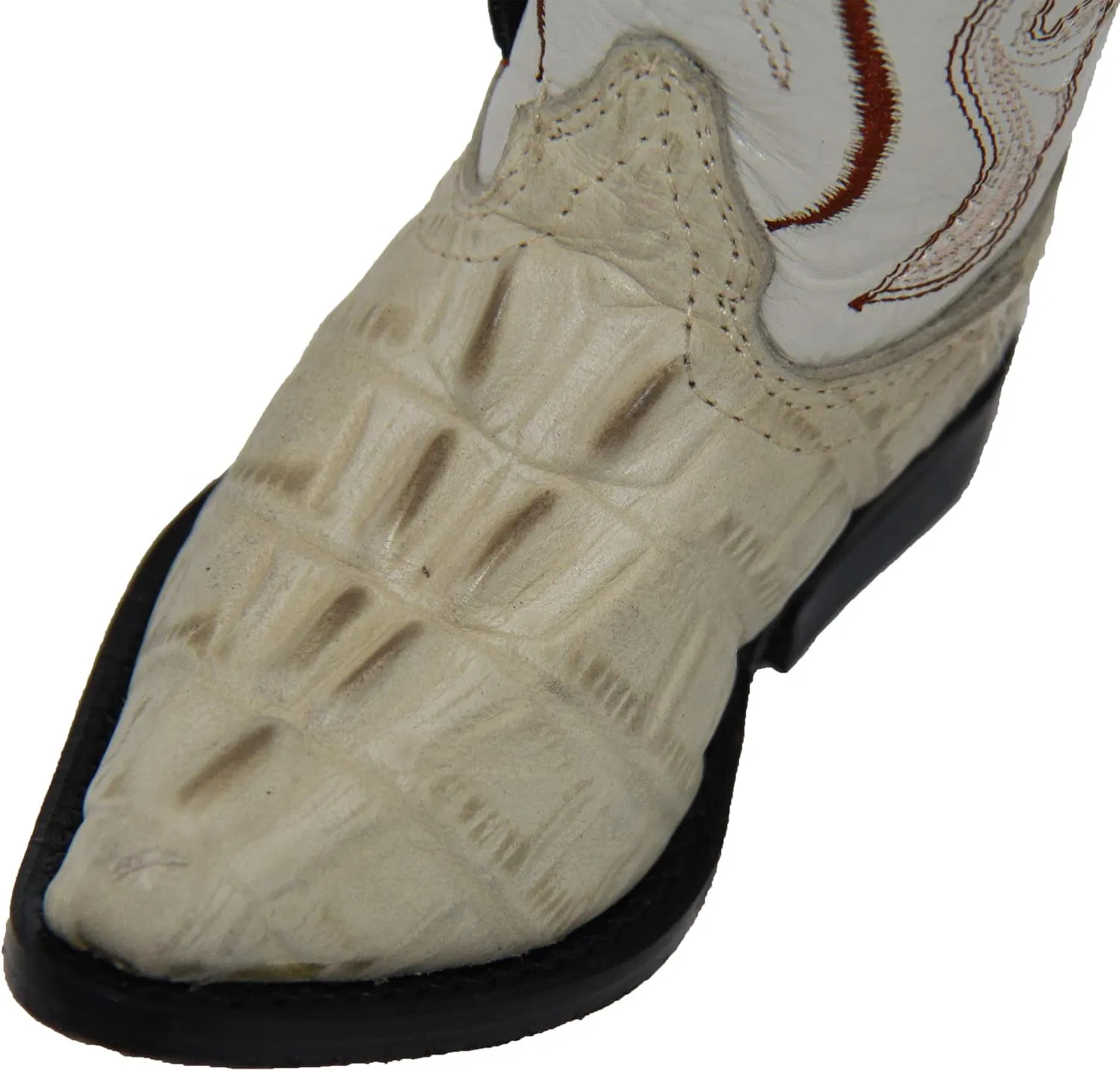Детские ботинки для мальчиков с принтом крокодила Cowboy Boots The Western Shops, Bone — фото 3