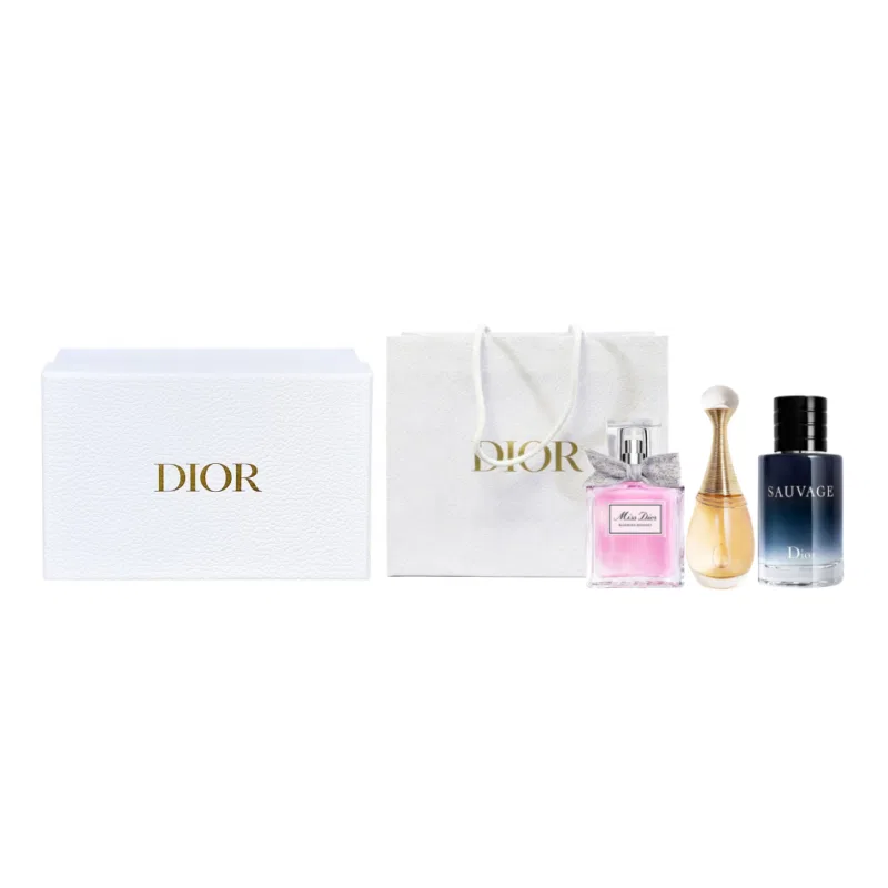 Набор парфюмерных миниатюр с цветочным принтом, DIOR, Multicolor