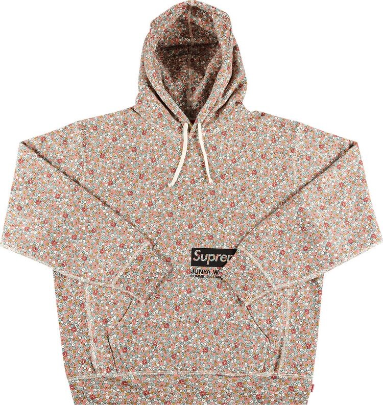 Толстовка Supreme x Junya Watanabe x Comme des Garçons MAN Hooded Sweatshirt 'Pink Flowers', разноцветный — фото 2