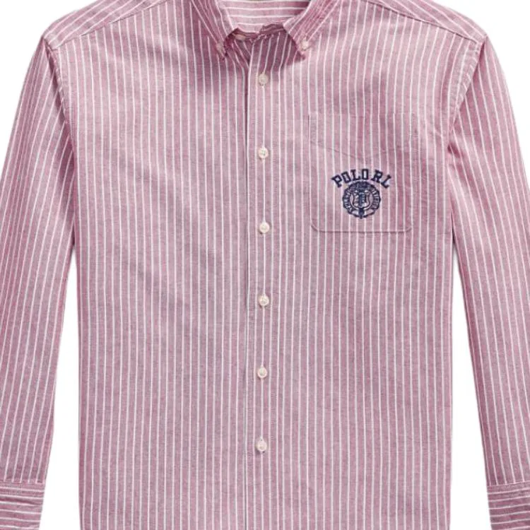 Детская рубашка повседневная с отложным воротником Polo Ralph Lauren, Burgundy — фото 4