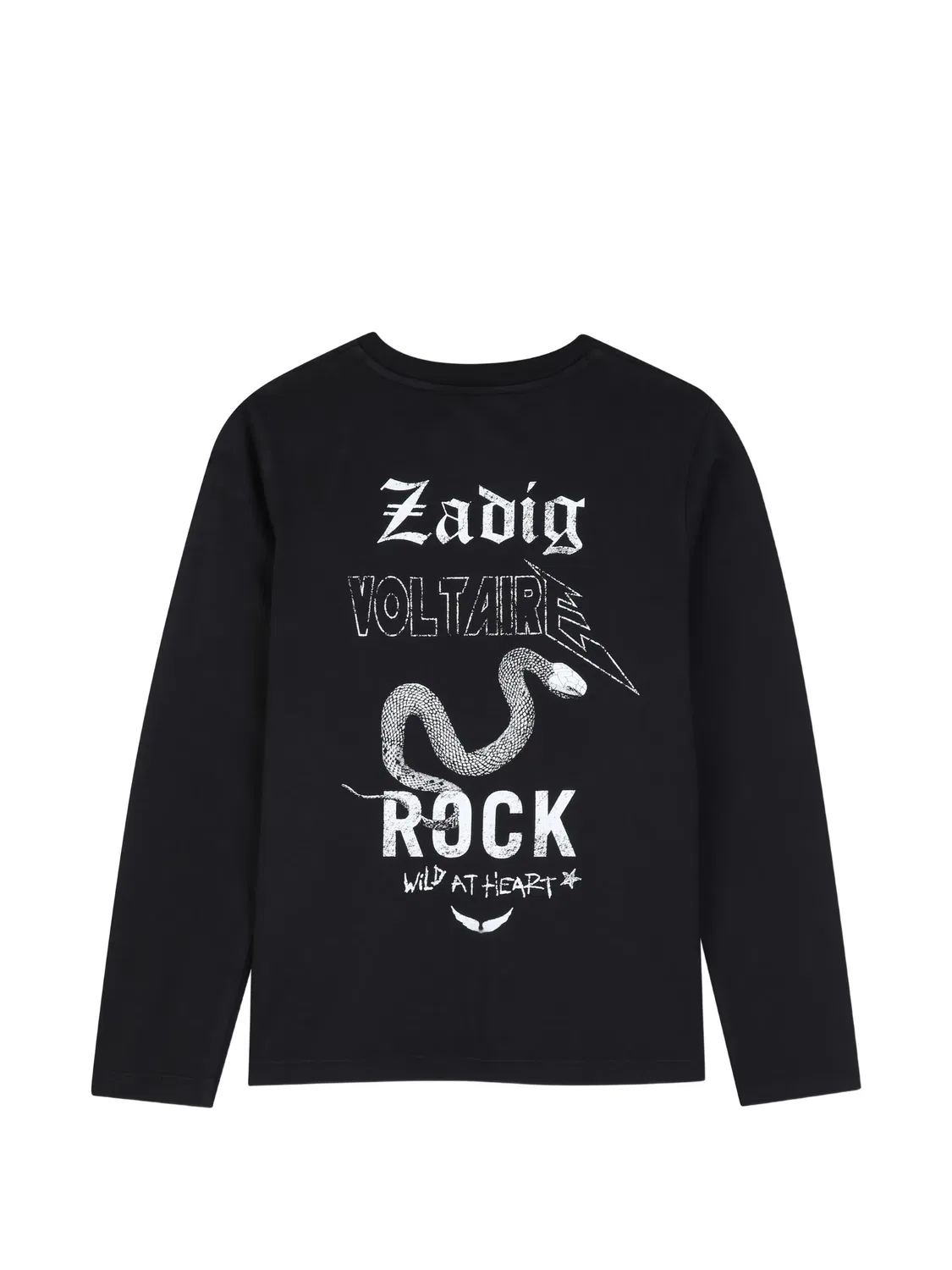Футболка с длинными рукавами Zadig & Voltaire Kids, черный — фото 2