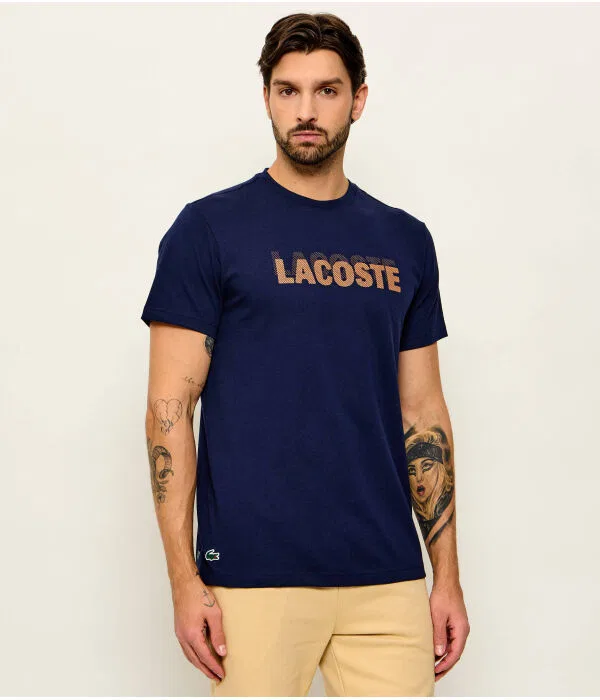 Футболка мужская Lacoste Regular Fit, круглый вырез, Blu Marino