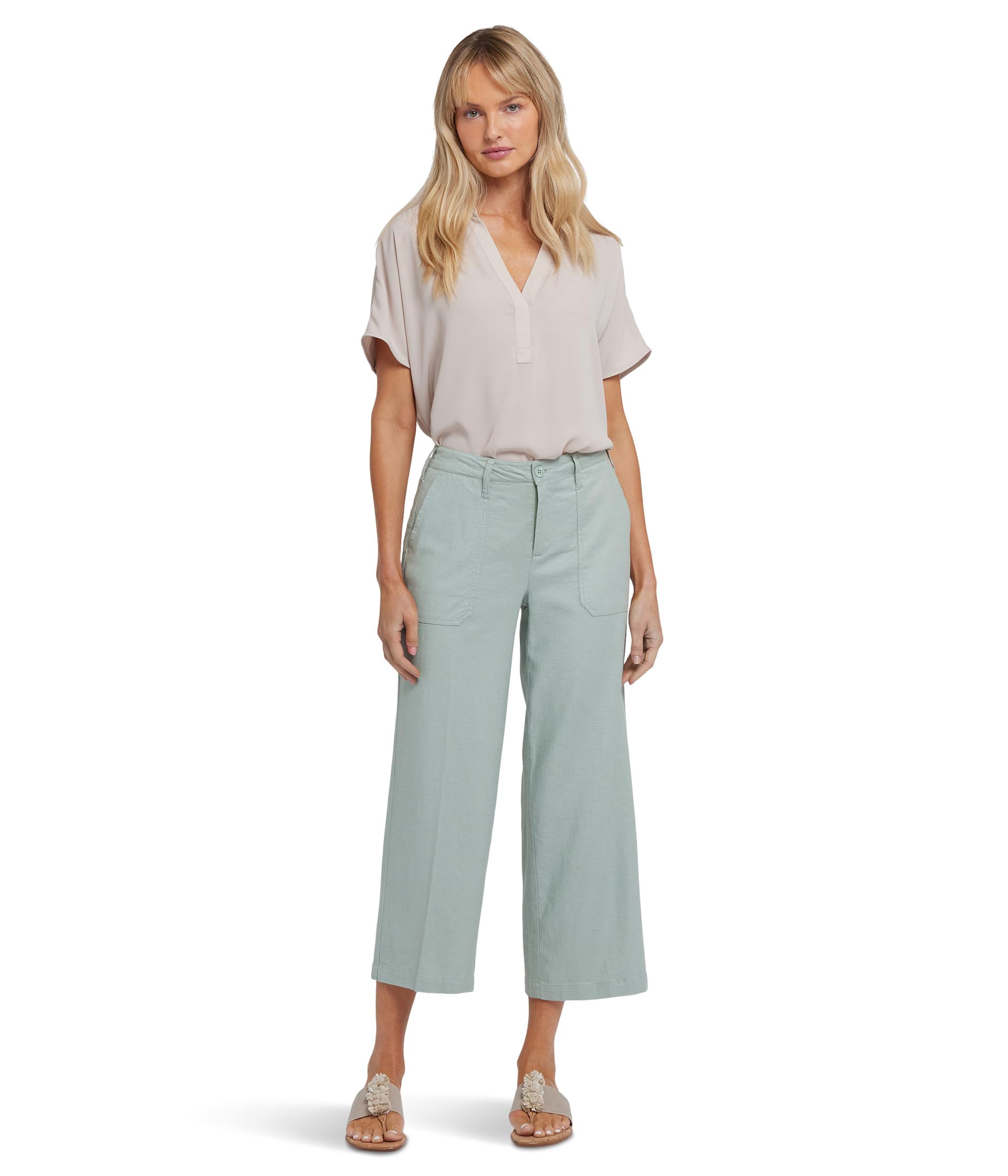 

Брюки NYDJ Wide Leg Cropped Cargo, Tomatillo