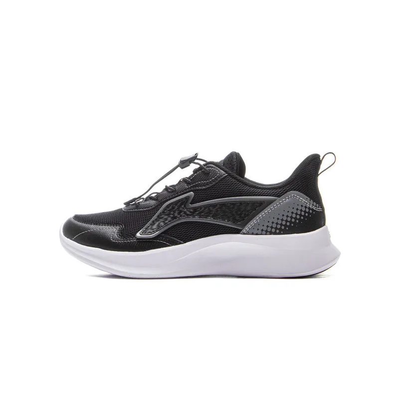 YOUNG Li-Ning YOUNG детские кроссовки низкие из искусственной кожи, черно-серые