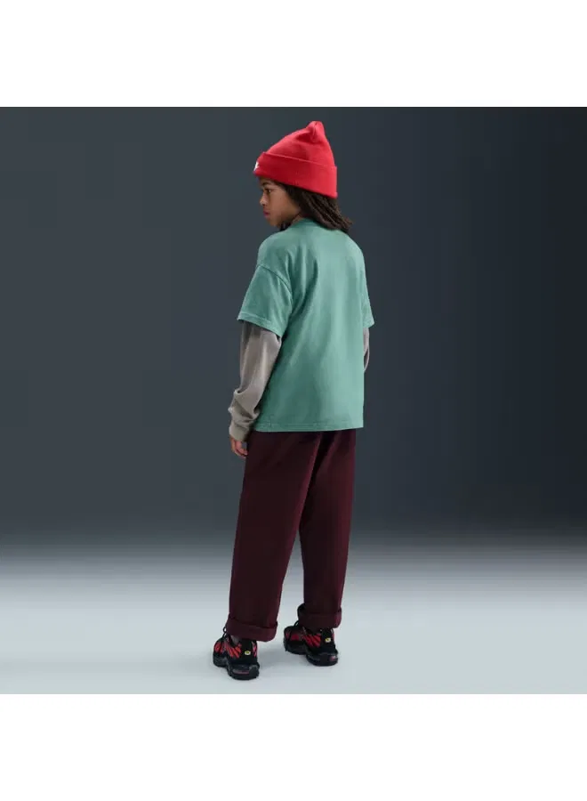 Футболка с коротким рукавом с круглым вырезом Sportswear Club Washed Nike, бирюзовый — фото 4