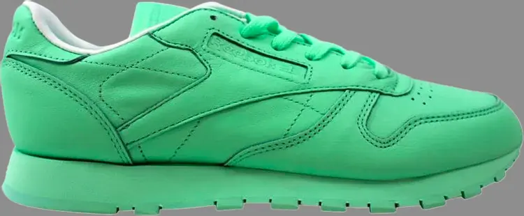 

Кроссовки wmns classic leather 'pastels - mint green' Reebok, зеленый
