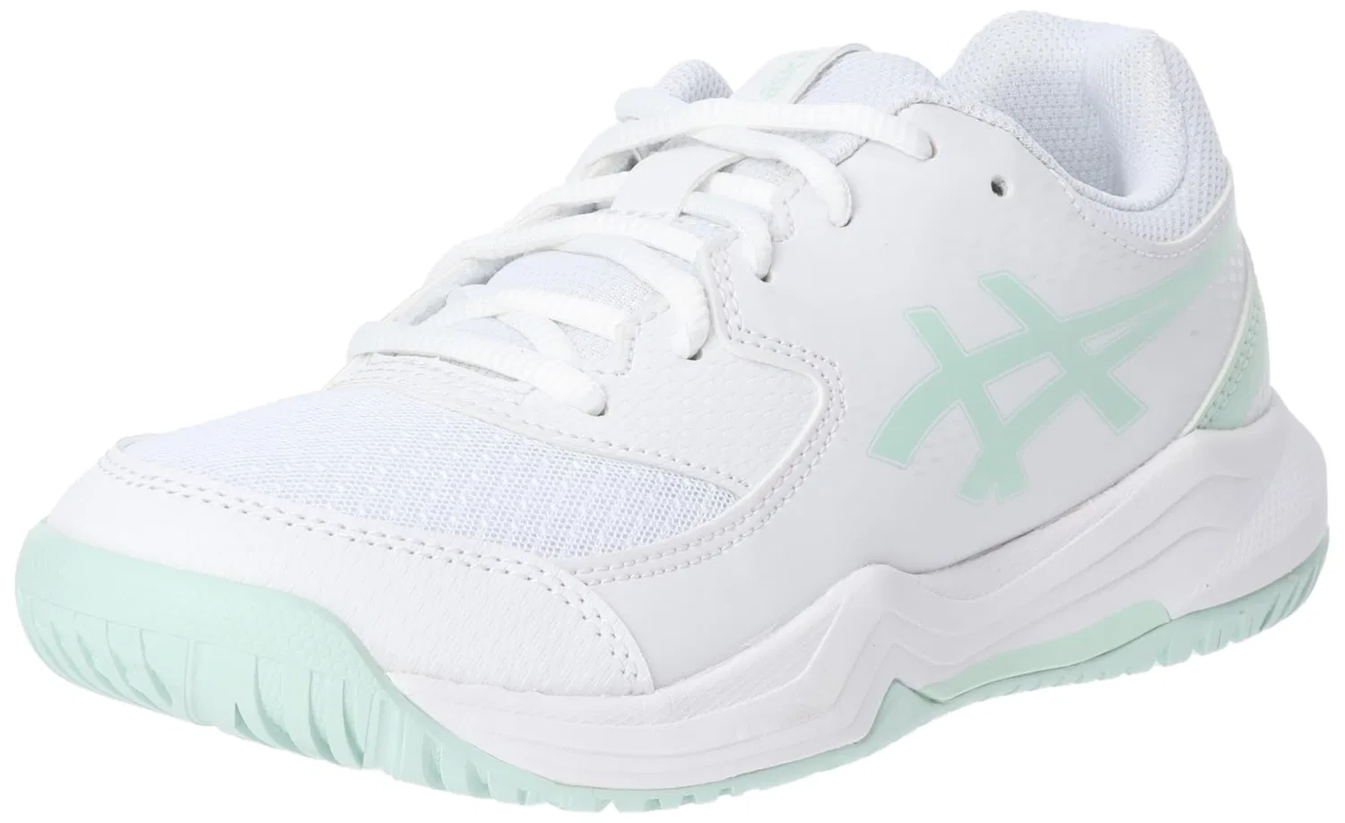 Детские кроссовки для мальчиков с поддержкой Gel Dedicated 8 Gs ASICS, White Pale Blue