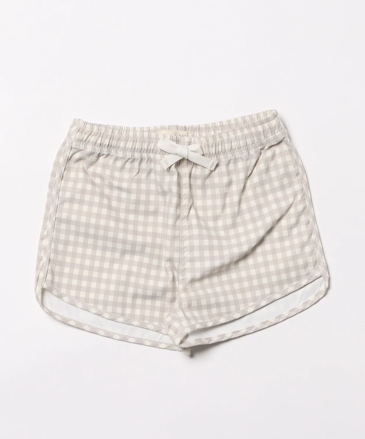 Детские шорты для мальчиков без подкладки с принтом в клетку Silver Gingham Quincy Mae, White/Gray