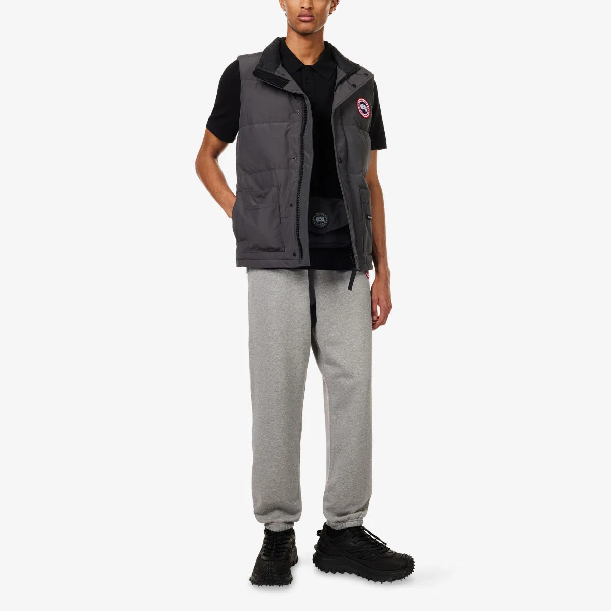 Стеганый жилет Freestyle с нашивкой с логотипом Canada Goose, серый — фото 2