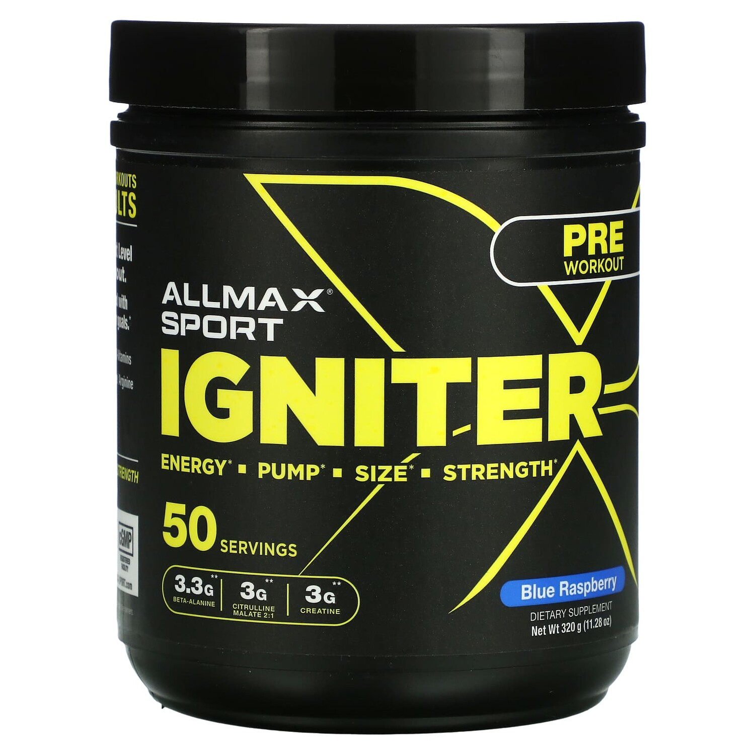 

Добавка ALLMAX перед тренировкой с голубой малиной, 320 г
