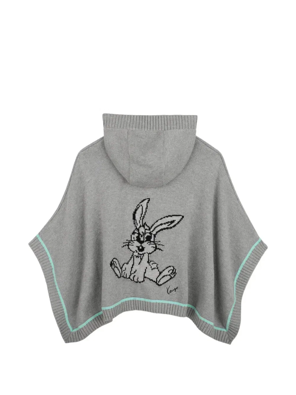 Кейп вязки интарсия Kenzo Kids, серый — фото 2