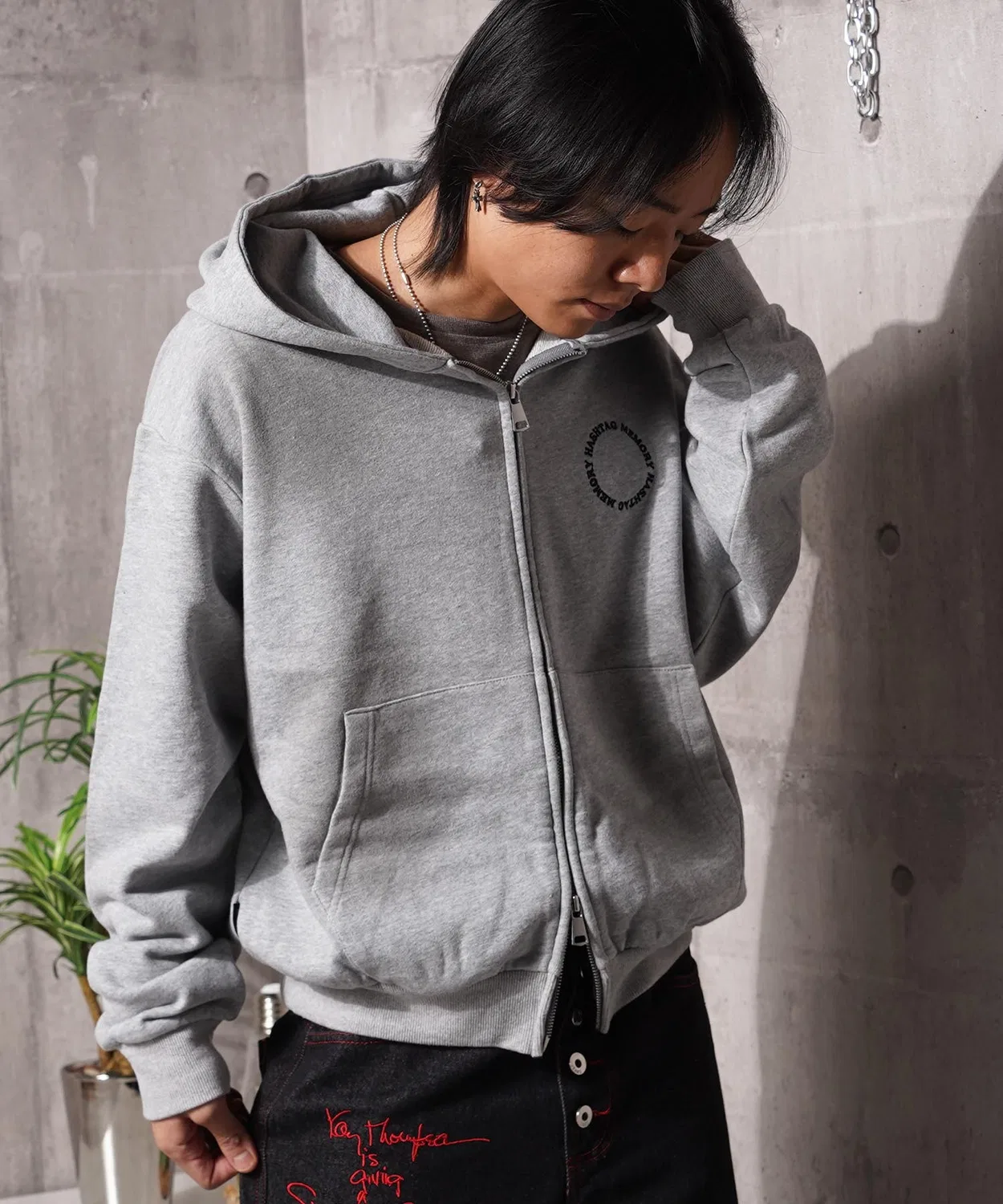 Детский худи с длинным рукавом с принтом, модель Spray-Finished Double-Zip Hoodie #MEMORY