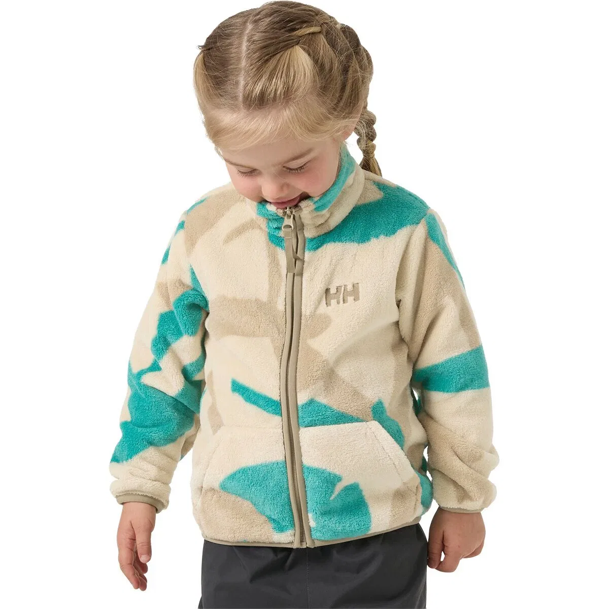 Детская флисовая куртка для мальчиков с принтом Chill Fleece Jacket Helly Hansen, Cream Aop