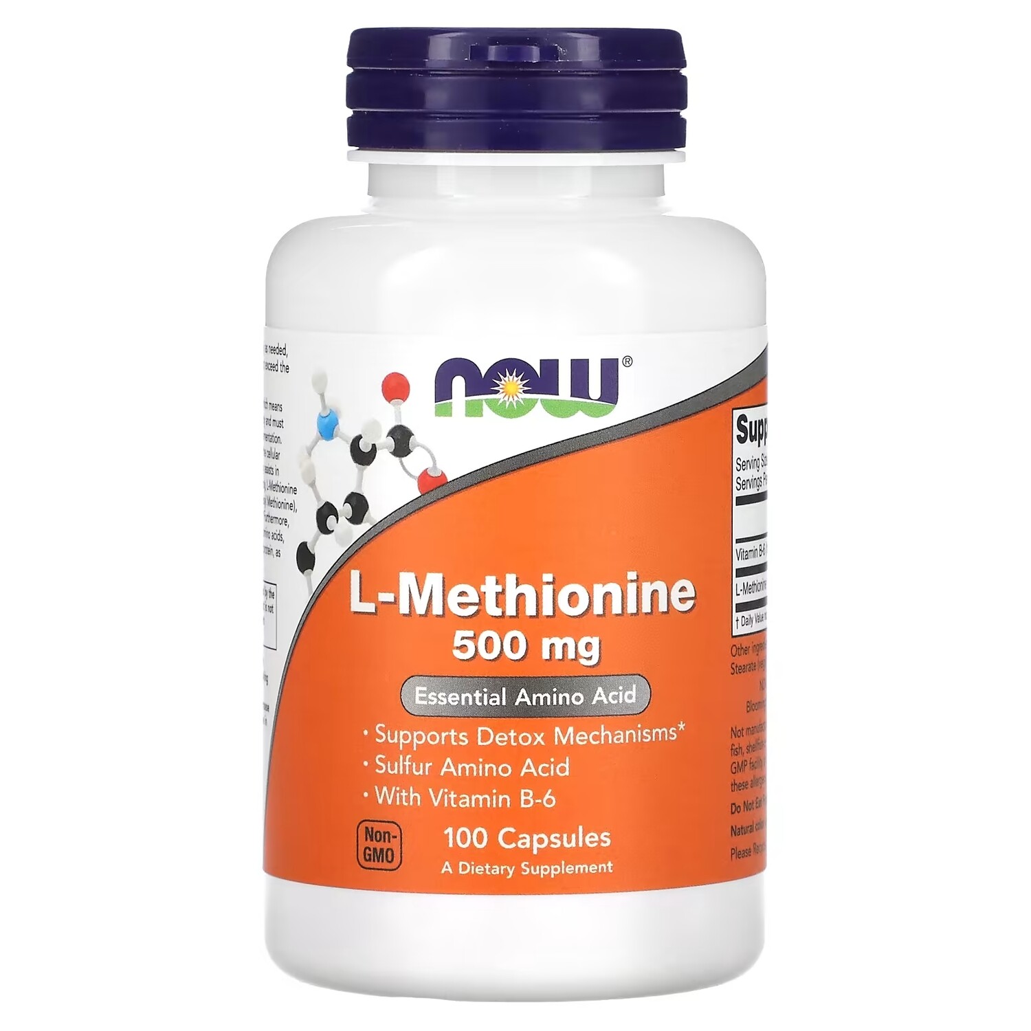 

NOW Foods L-метионин 500 мг, 100 капсул